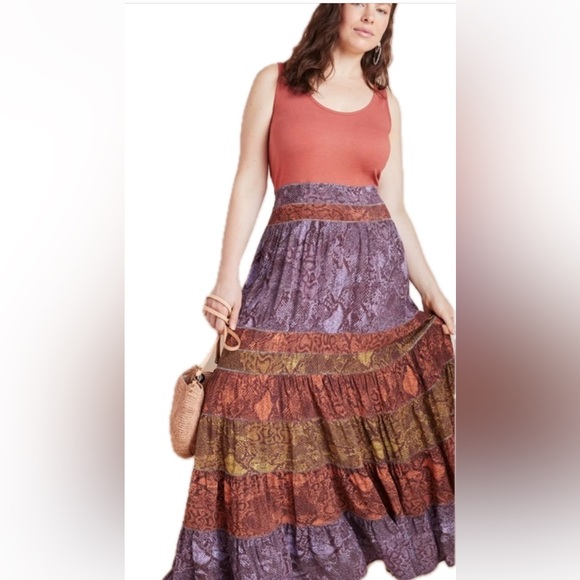 Anthropologie Dresses & Skirts - Anthropologie Colima Maxi Dress Women’s Size Large Tiered Patchwork